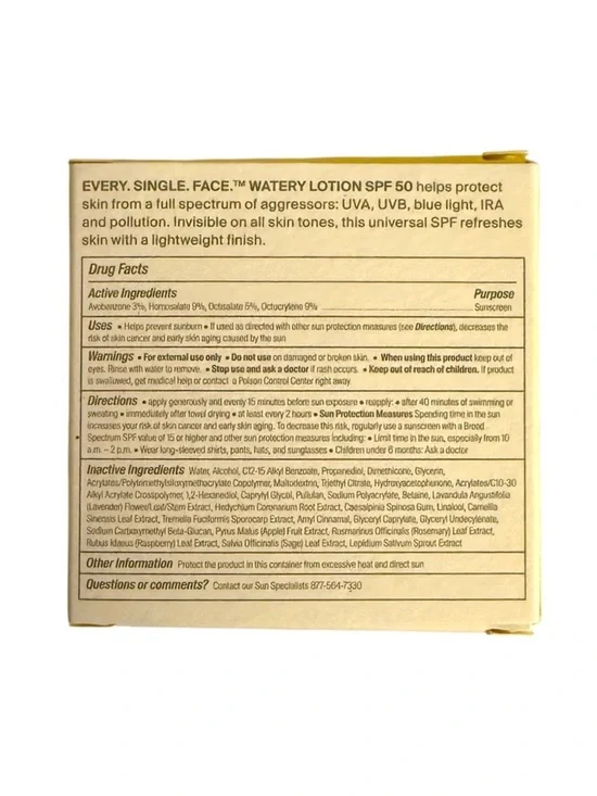 Supergoop! Every. Single. Face. Watery Lotion Sunscreen SPF 50, 1.7 fl oz/ 50 ml - Picture 11 of 13